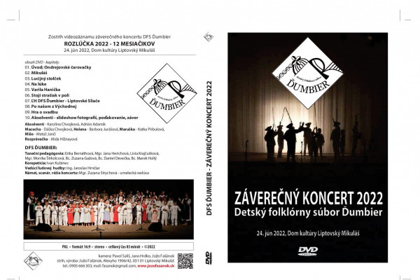 Obálka DVD - Záverečný koncert 2022